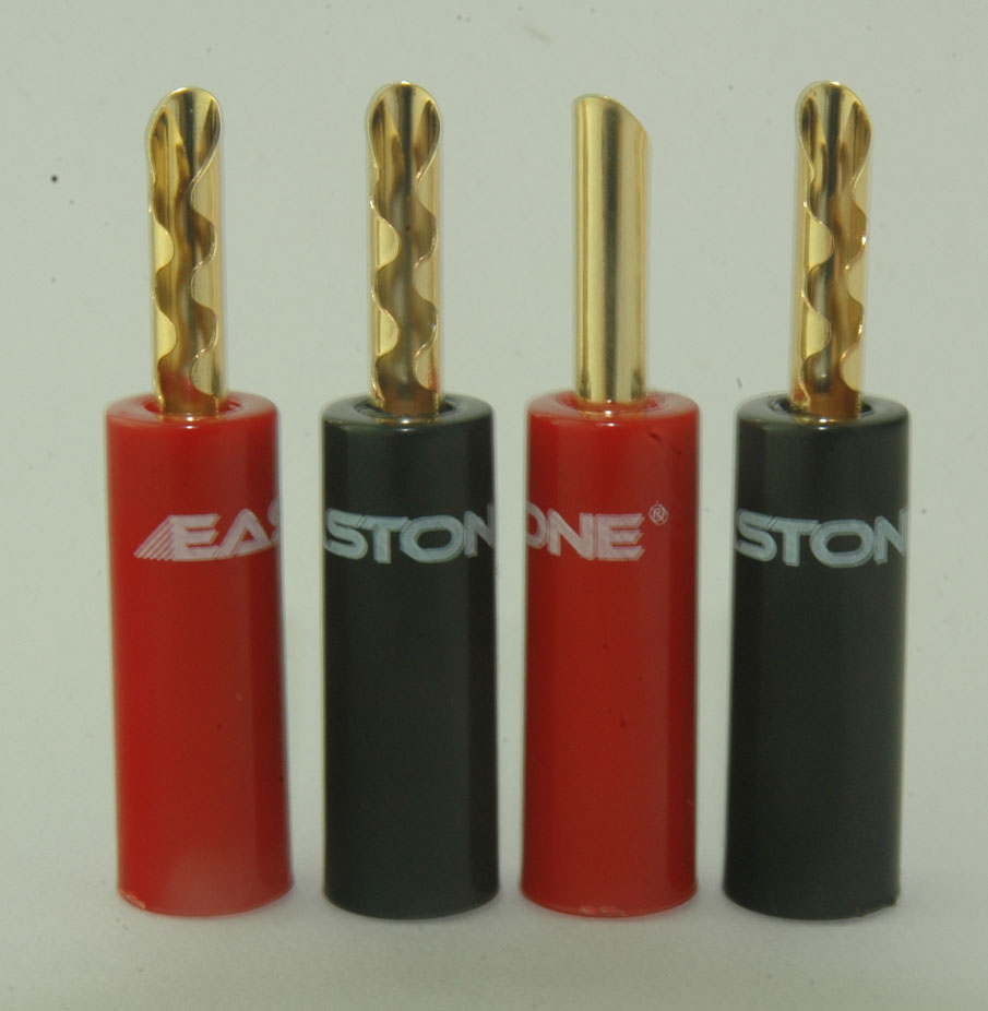 Insulation Plastic Handle BFA banana plug Speaker Cable & Wire Connectors 24K Gold Plated N0534AE